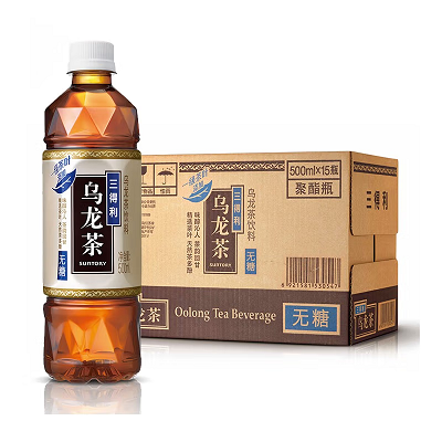 三得利（Suntory）低糖乌龙茶饮料500ml*15瓶 整箱装