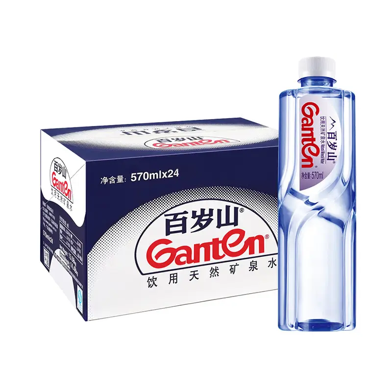 景田 百岁山 饮用天然矿泉水 570ml24瓶 整箱装
